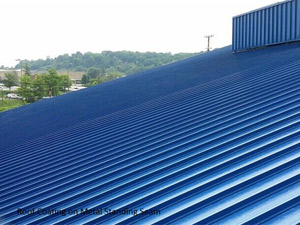 Roof coating on metal standing seam